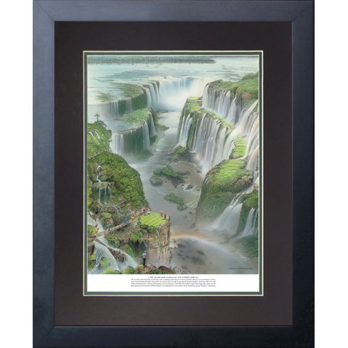 Red Barrel Studio® No.18 Iguassu Falls Golf Club Framed On Paper by Bud